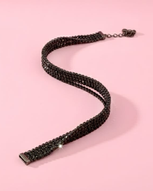 Black Velvet Crystal Bracelet