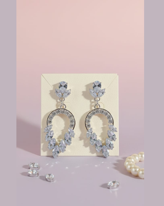 Luxury Crescent Crystal Drops