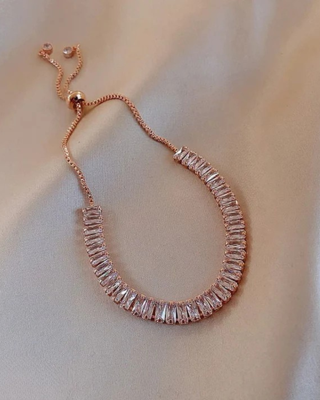 Baguette Joint Hand Bracelet Adjustable