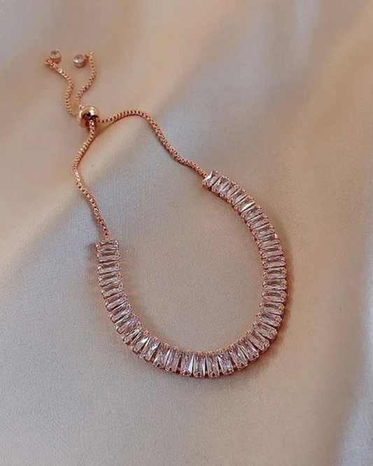 Baguette Joint Hand Bracelet Adjustable