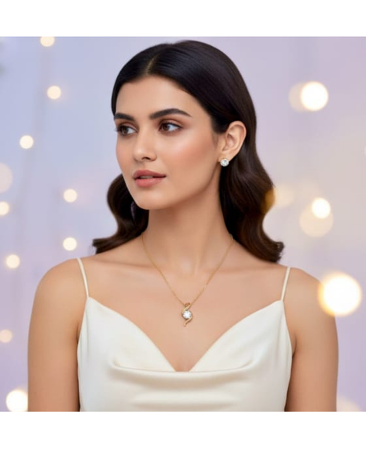 Luxe Solitaire Drop Pendant